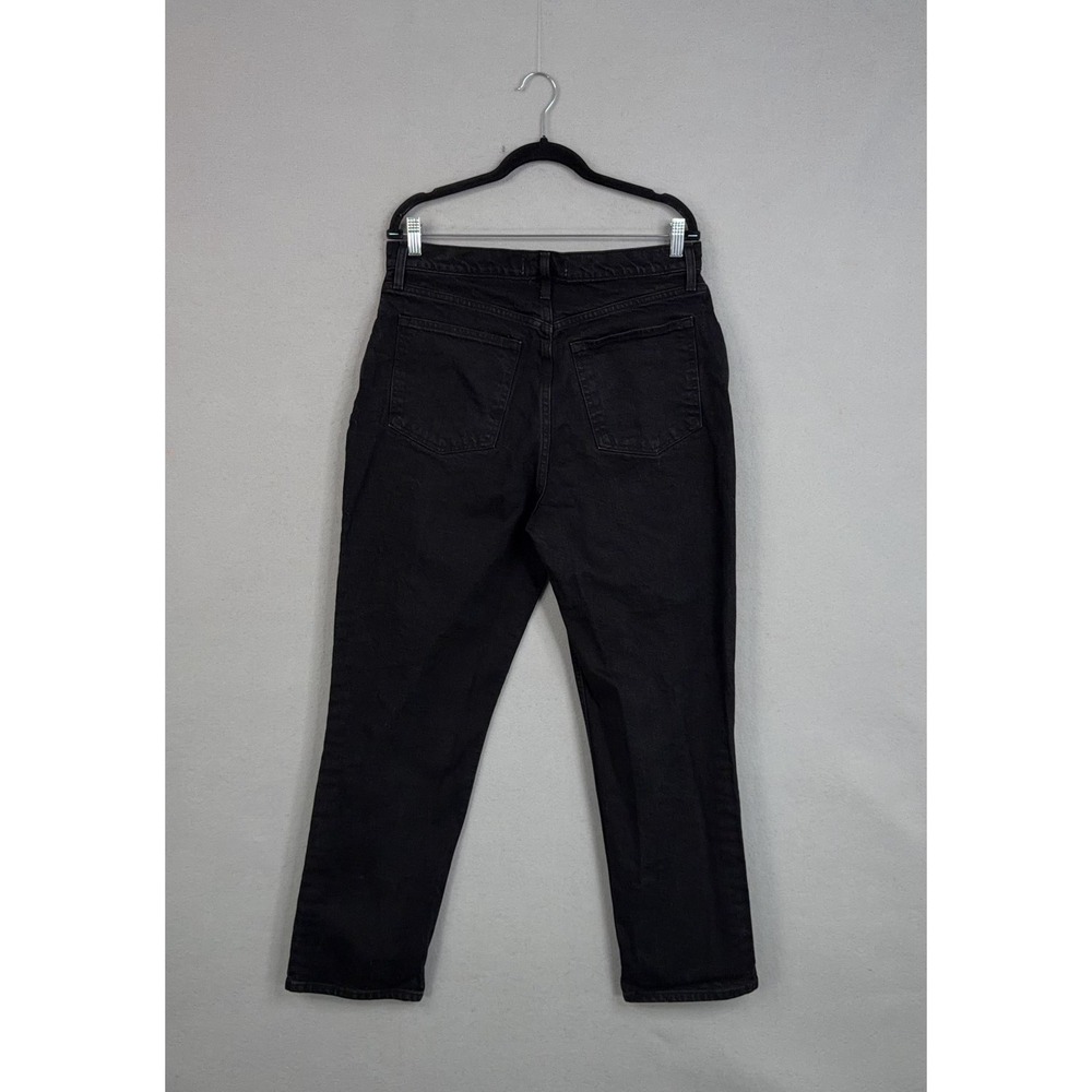 Abercrombie Fitch Jeans Womens 14 Black 90s Curve Love Straight High Rise 32 - Picture 6 of 15